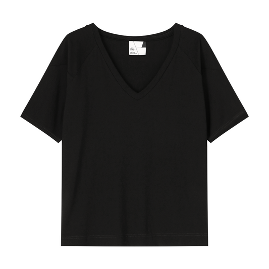 POINTY Blouse V-neck - Pure Black