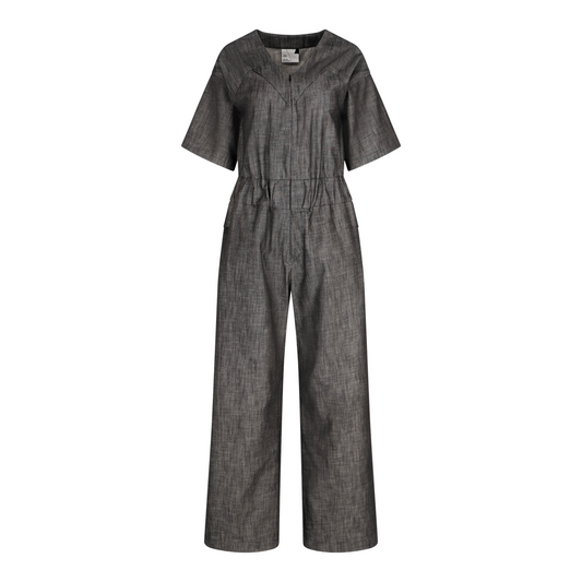 POINTY Jumpsuit - Grey Melange - no sleeves